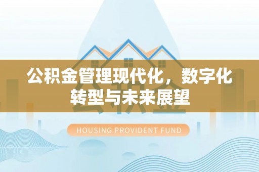 交城公积金管理现代化，数字化转型与未来展望